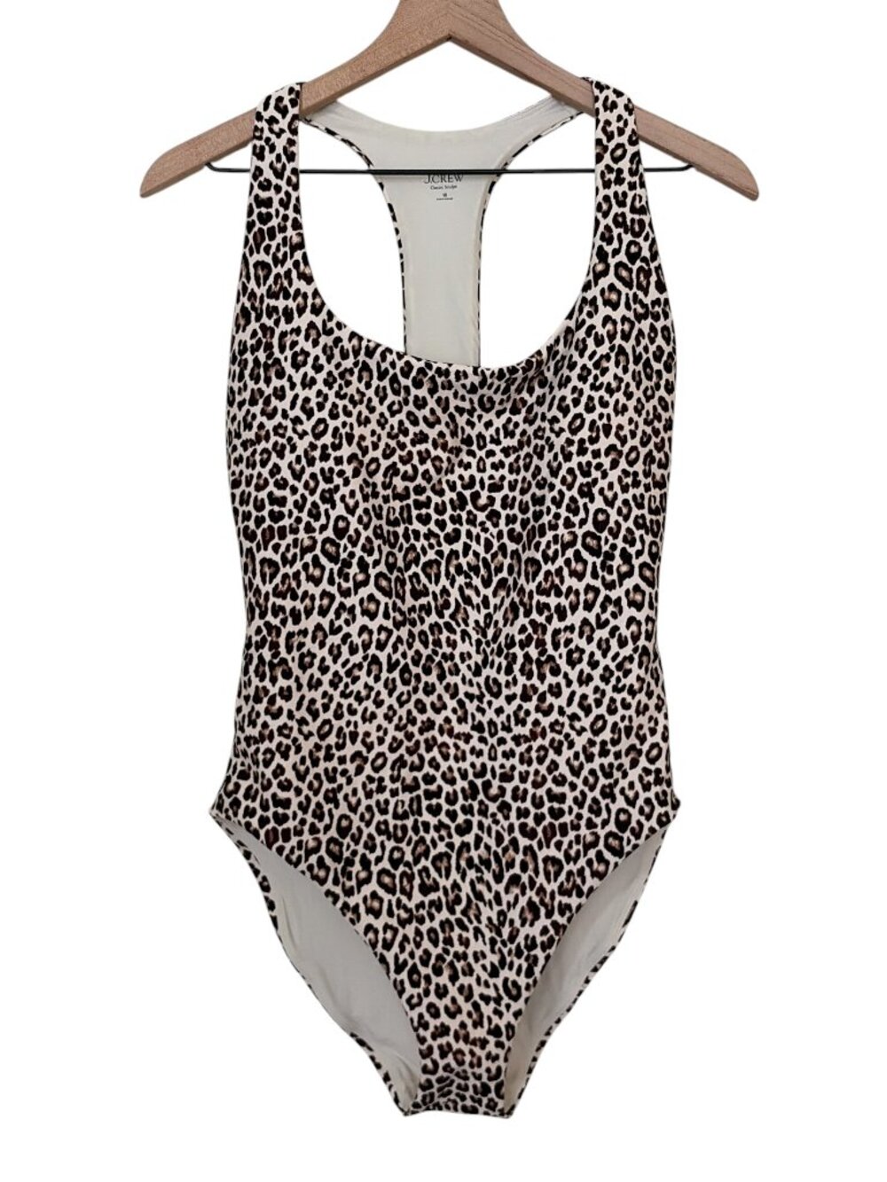 J. Crew Leopard Print Classic Sculpt Gail One Piece Swimsuit